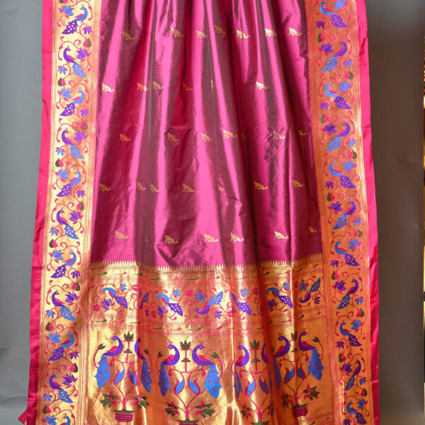 PURE PAITHANI SILK MOR BORDER 13175 – Kalamandir Sarees